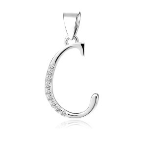 Pandantiv initiala litera C argint cu pietre DiAmanti LZ0002_C-DIA (Argint 925‰ 0,9 g.) Pandantiv initiala litera C argint cu pietre DiAmanti LZ0002_C-DIA (Argint 925‰ 0,9 g.)
